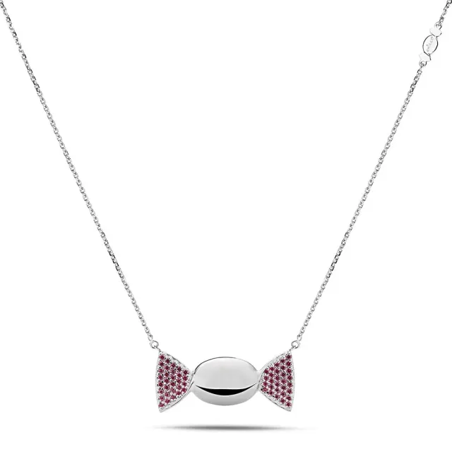 Sinico Chicca Honey Easy Red Collana Argento Zirconia Rossi