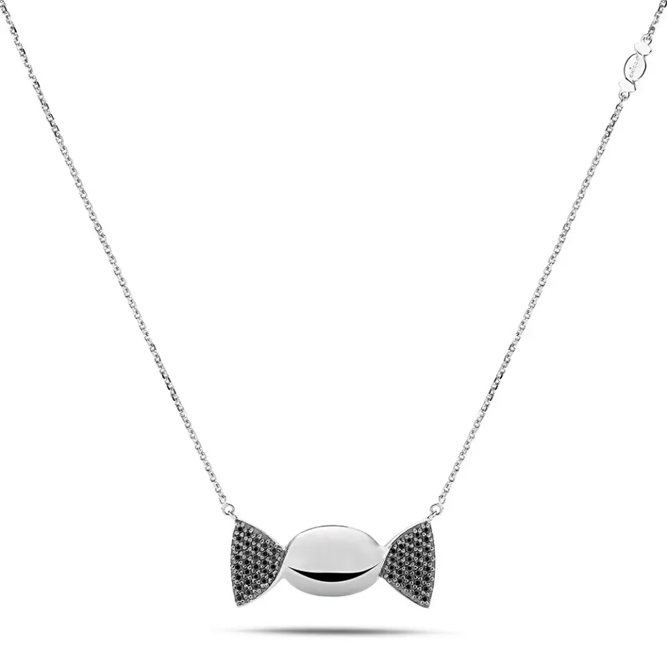 Sinico Chicca Honey Easy Black collana argento zirconia neri