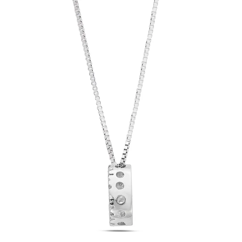 Sinico Letters lettera U piccola collana oro 42 cm diamanti