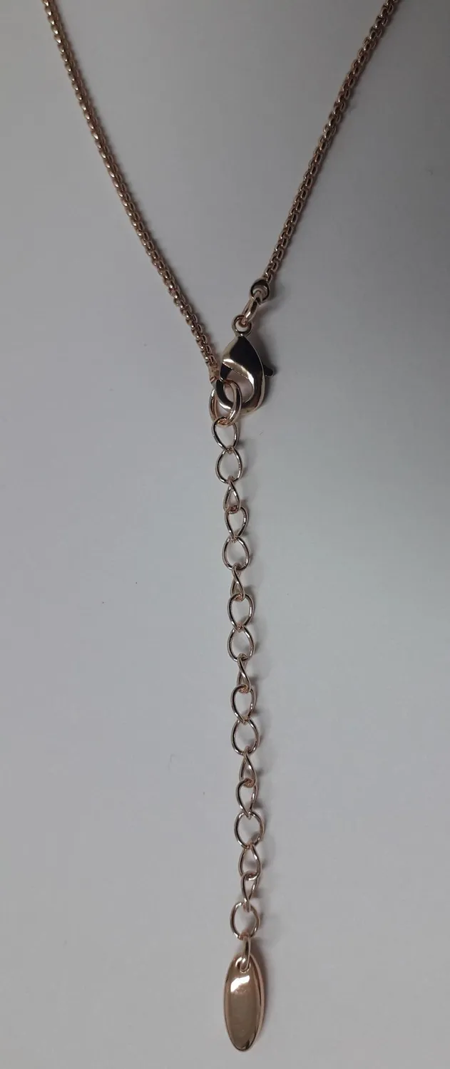 CDE Cuore completo collana e orecchini oro rosa cristalli