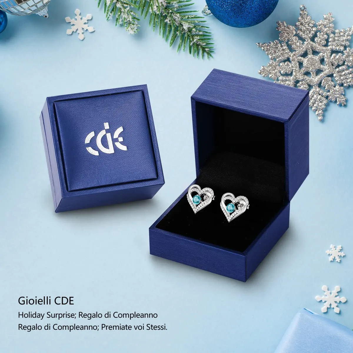 CDE Birthstone Orecchini Argento 925 Dicembre