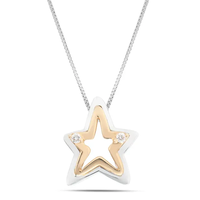 Sinico Coccole Stella collana oro bicolore diamanti