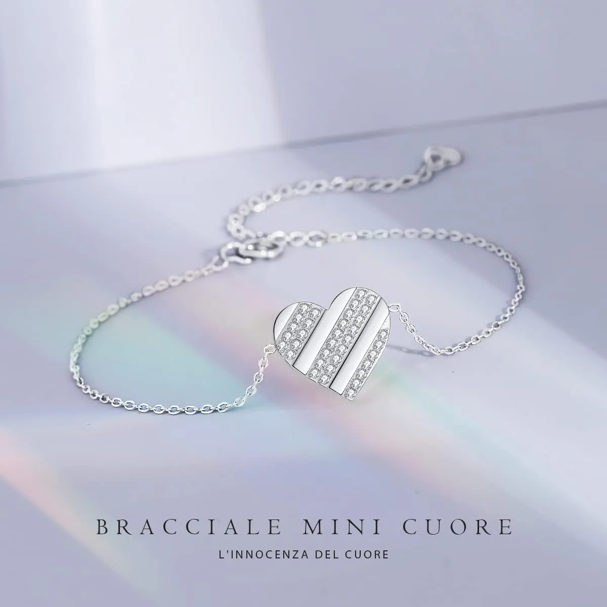 CDE Cuore bracciale cuore zirconia regolabile donna