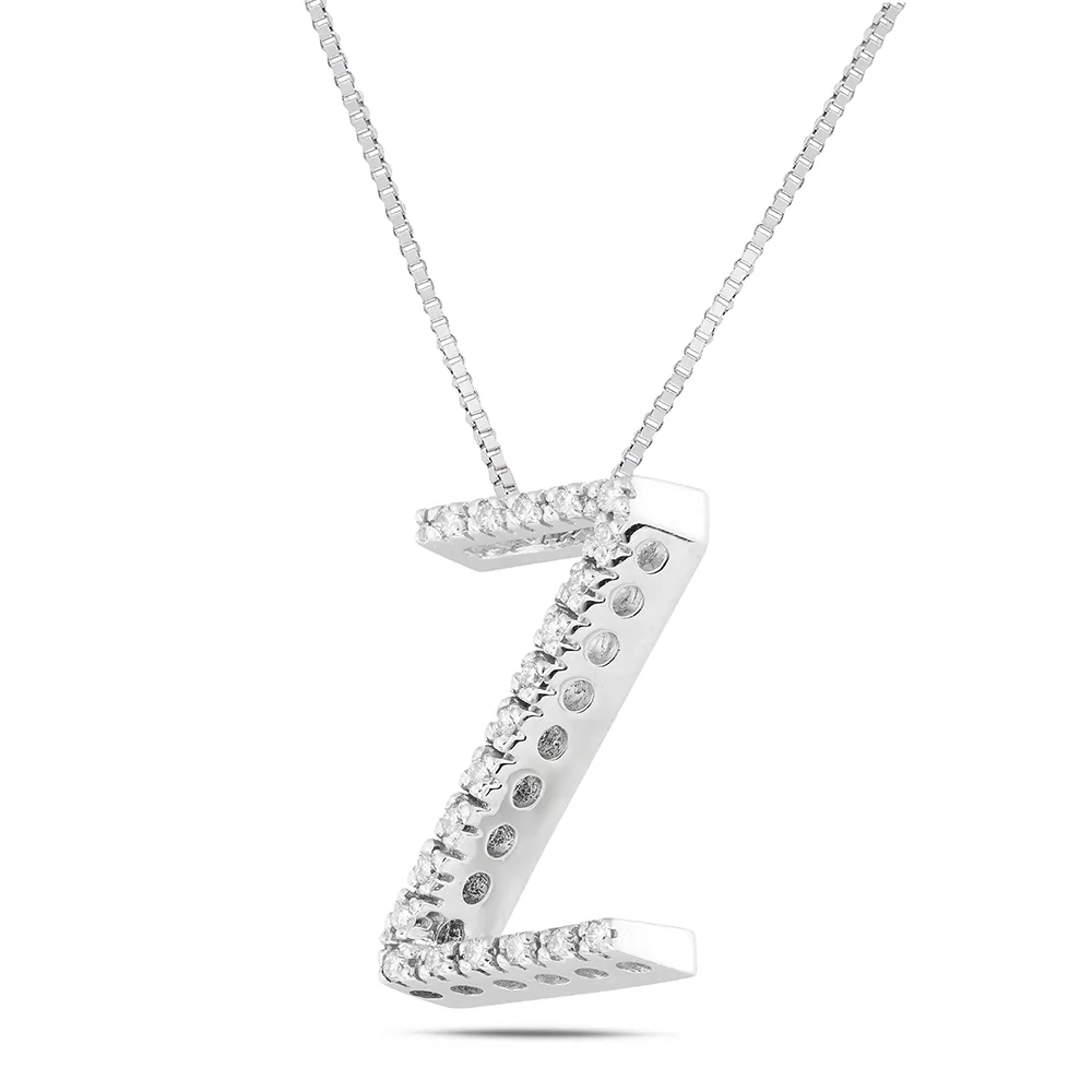 Sinico Letters Z grande collana oro 42 cm diamanti