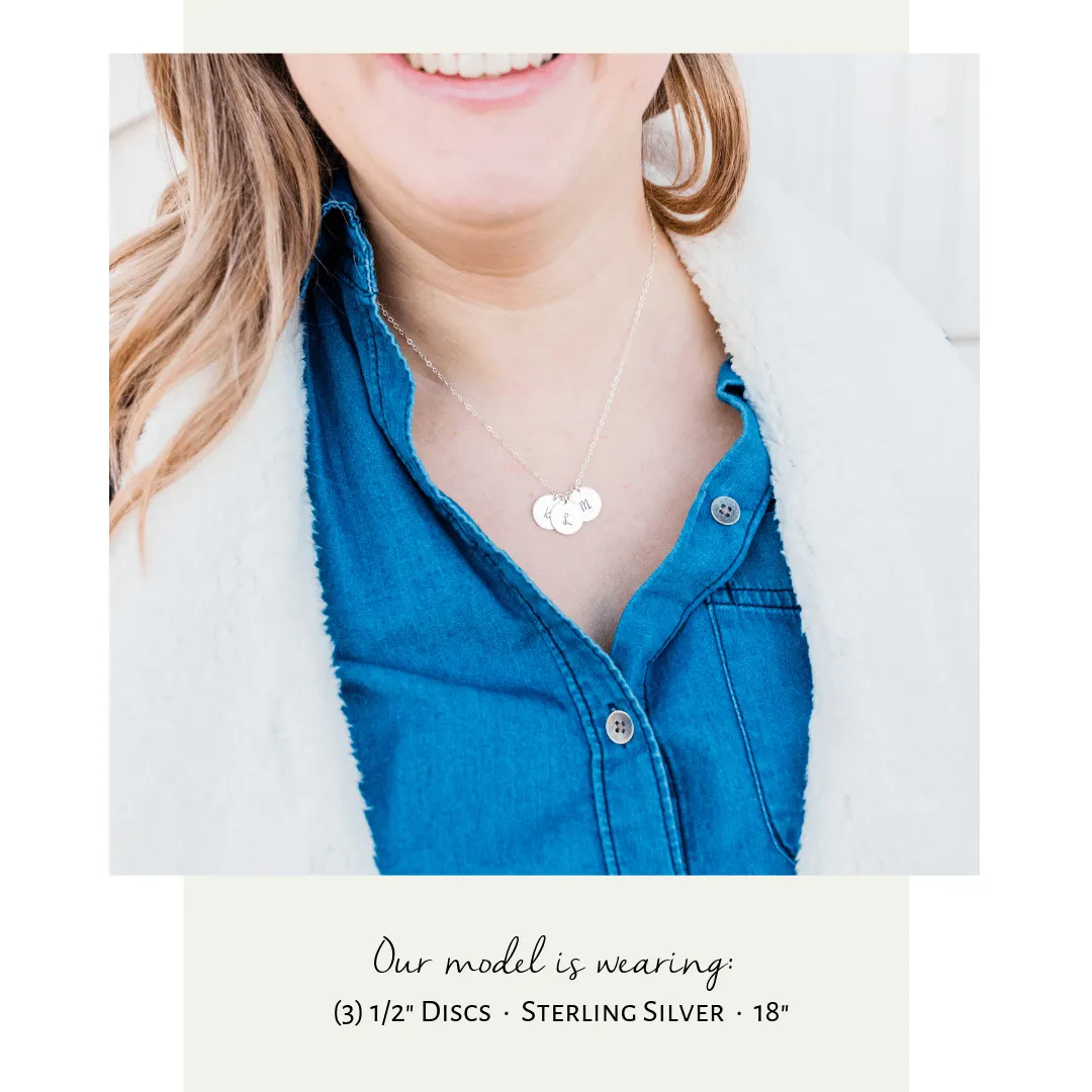 WordsByHeartCo Create Your Own collana dischi argento 925 1 disco