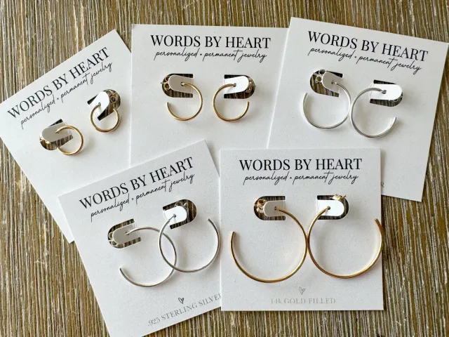 WordsByHeartCo Signature orecchini cerchio argento 925 20mm