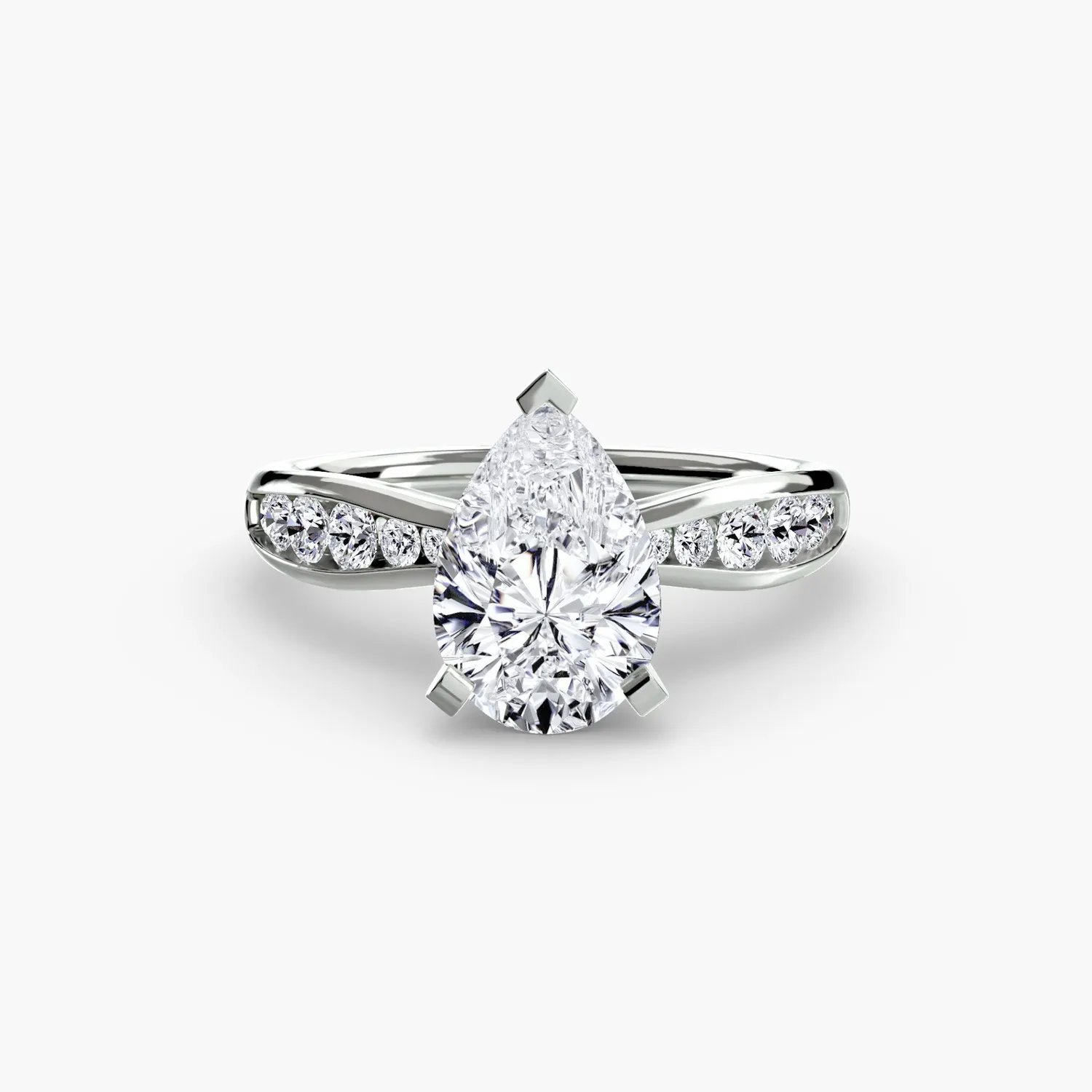 Sinico Solitari Pavé 3 anello oro pavé diamanti taglio tondo