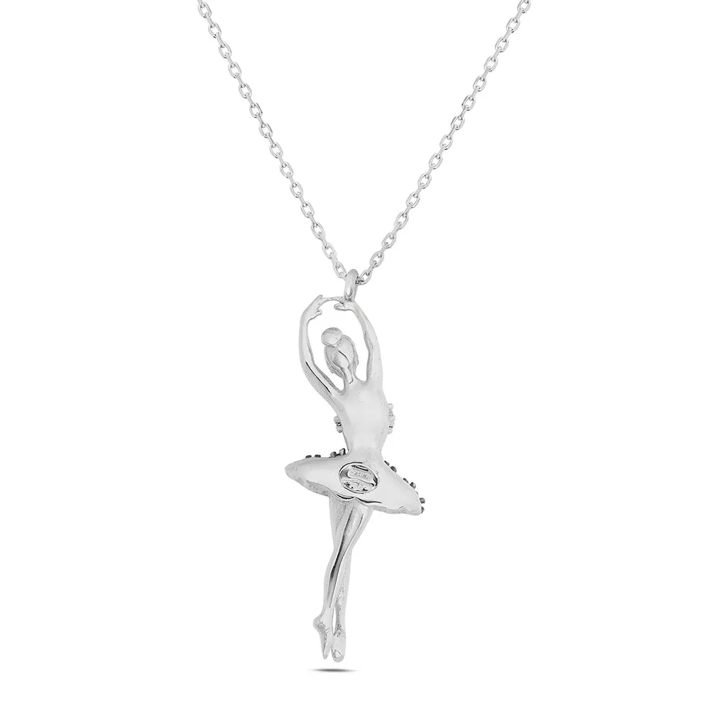 SINICO Dance collana ballerina grande oro bianco