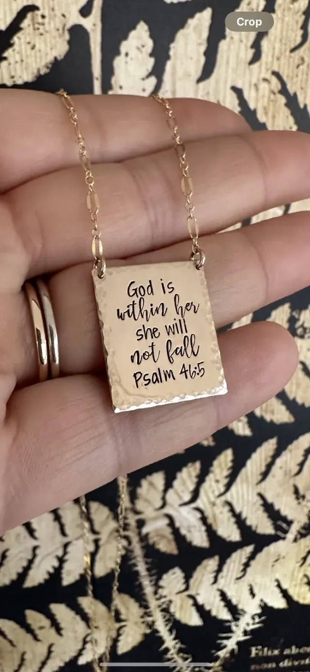 WordsByHeartCo She Will Not Fall collana argento 45 cm