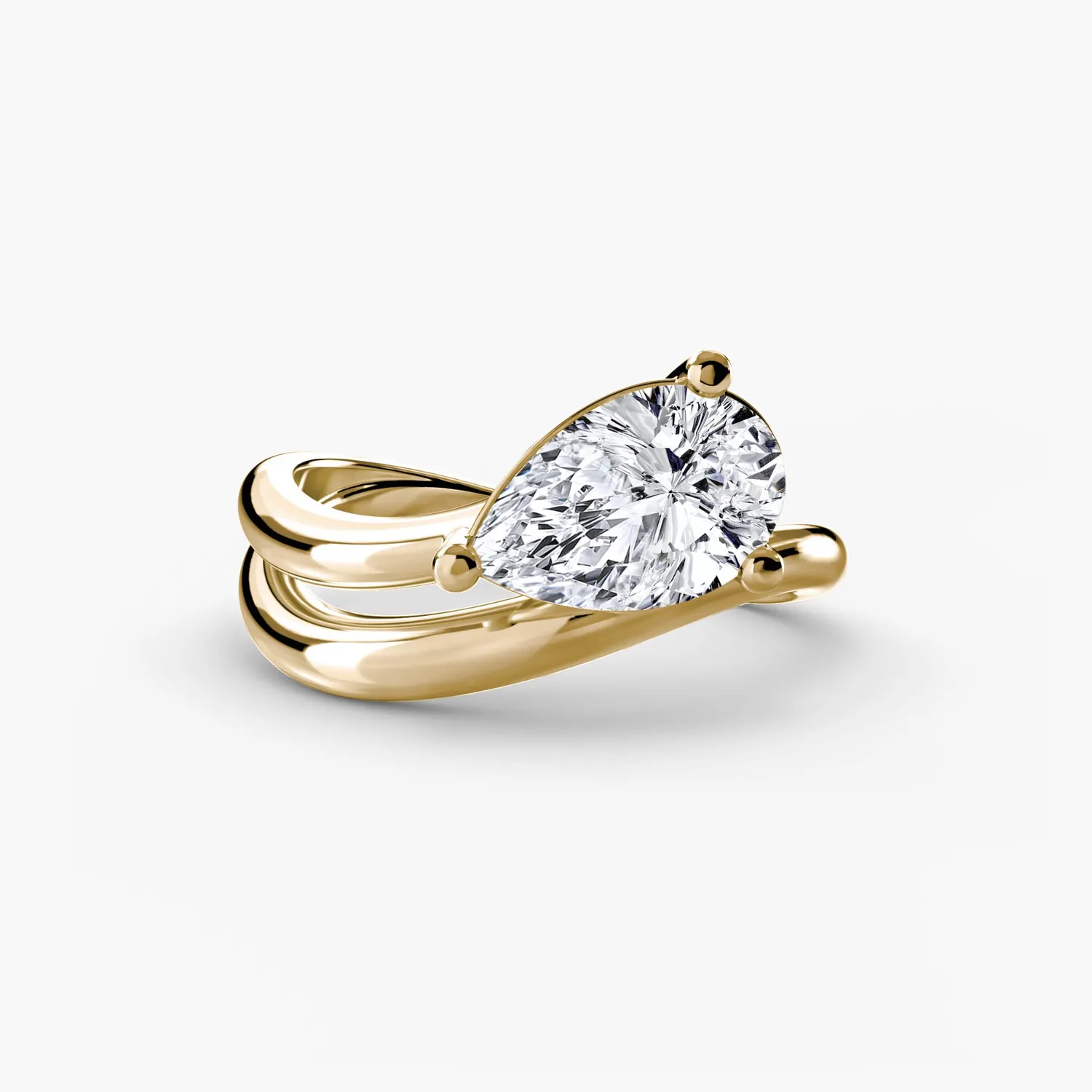 Sinico Wave Ring 2 anello oro pera 2,30 mm