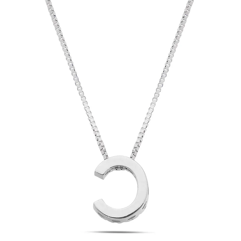 Sinico Letters C piccola collana oro 42 cm diamanti