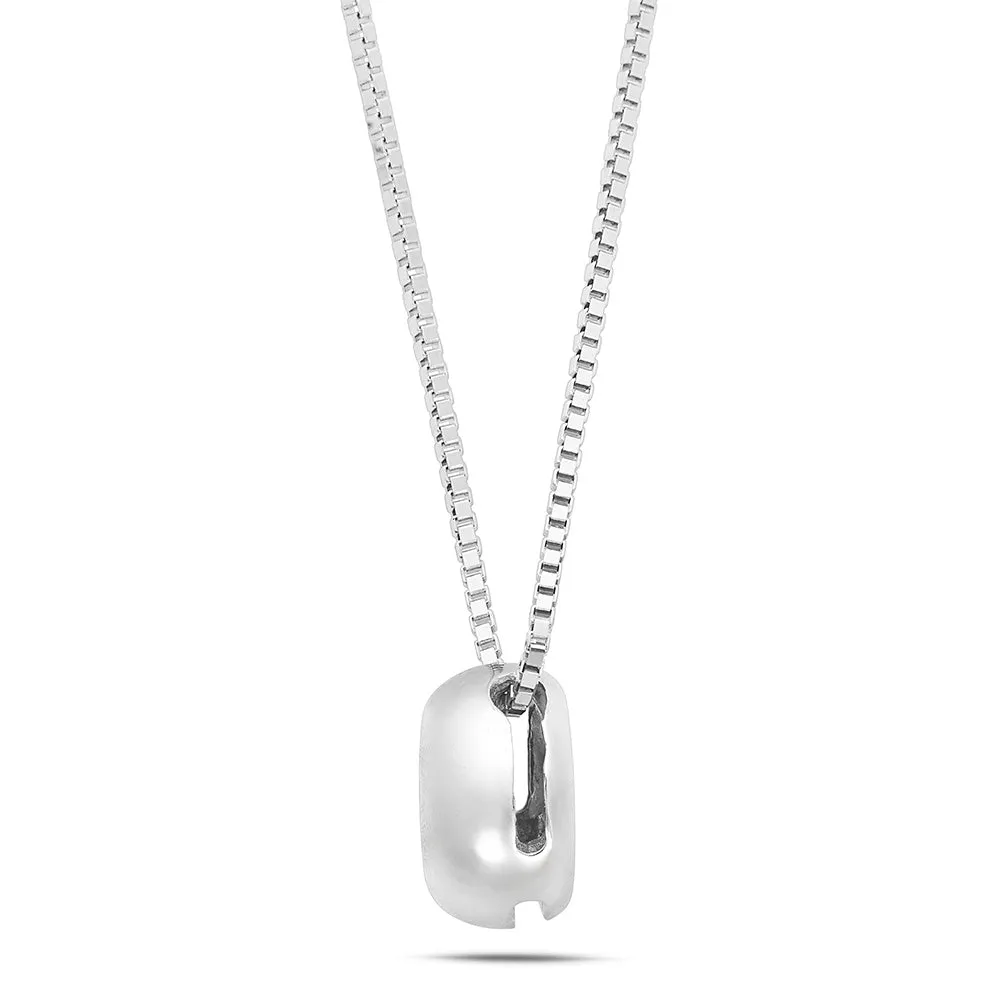 Sinico Donut collana punto luce 42 cm diamante 0,20 ct