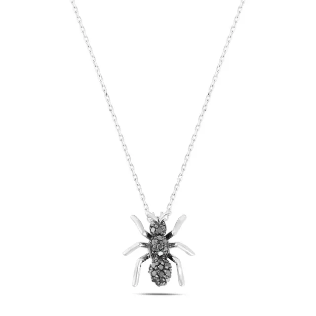 Sinico Good Luck collana formica diamanti neri oro bianco 42cm