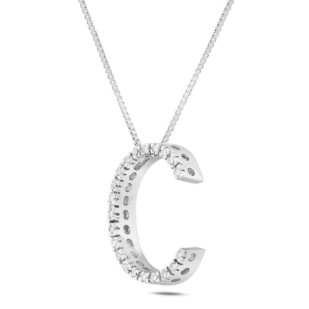Sinico Letters collana lettera C oro diamanti