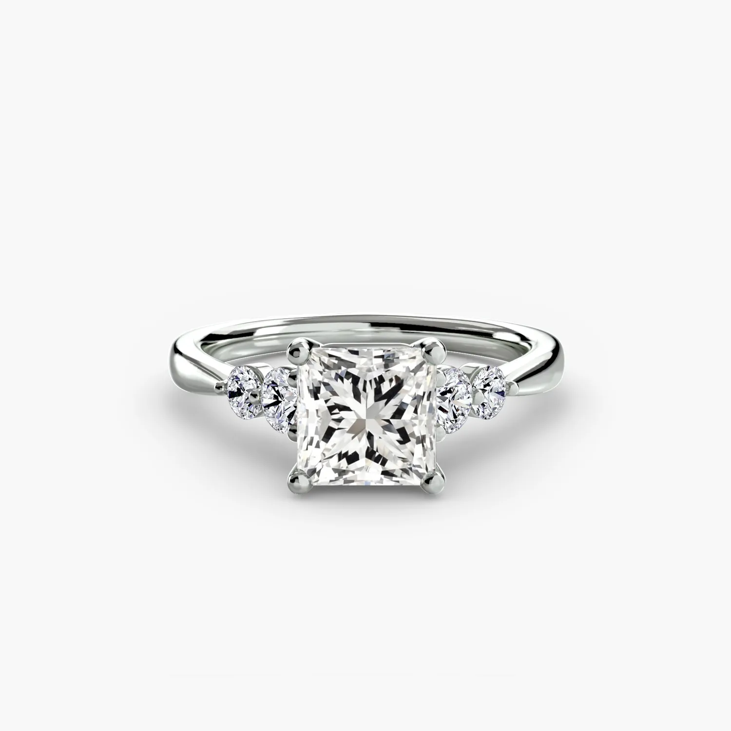 Sinico Solitari Shoulder Accents 2 anello oro giallo 14Kt