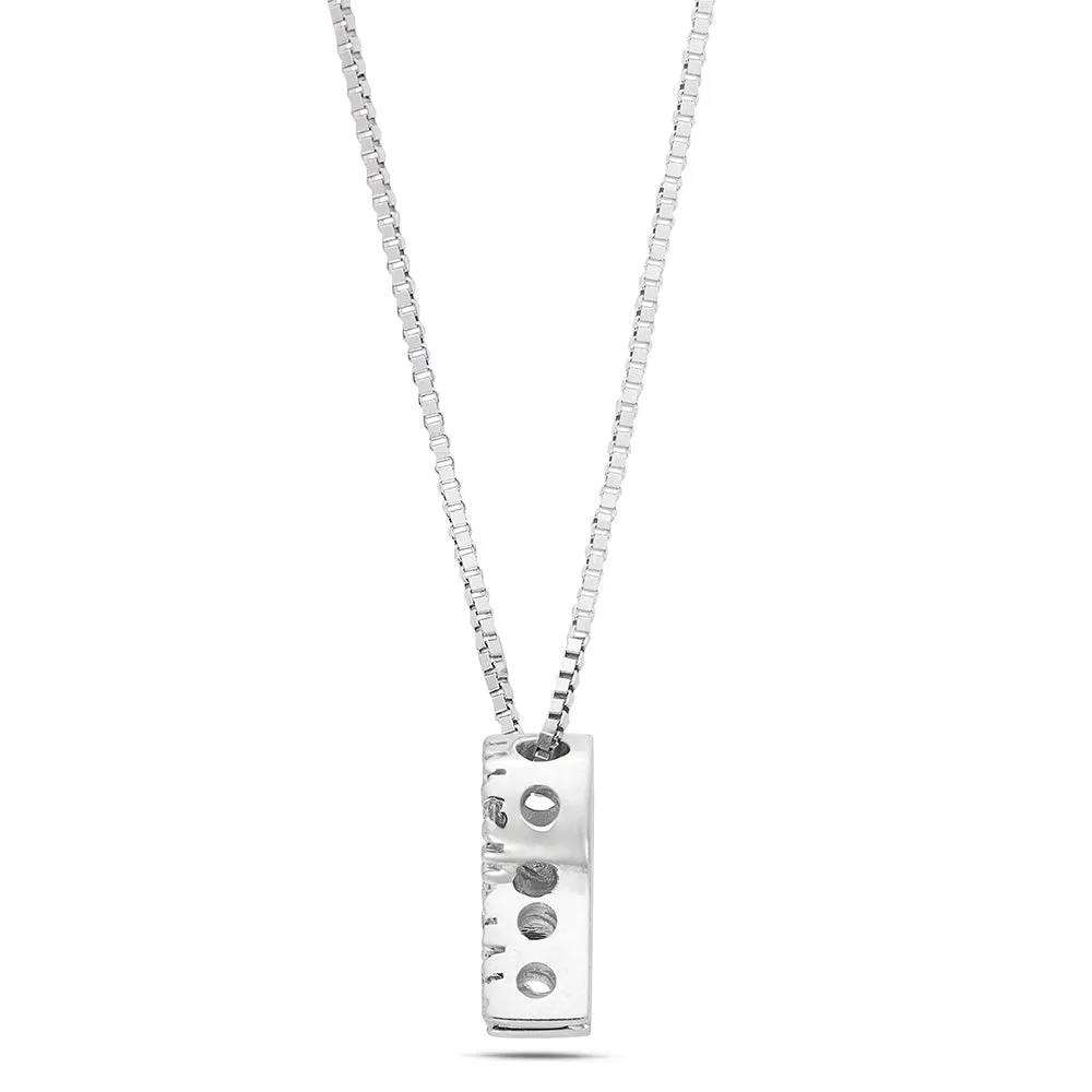 Sinico Letters collana lettera R oro bianco diamanti 40 cm