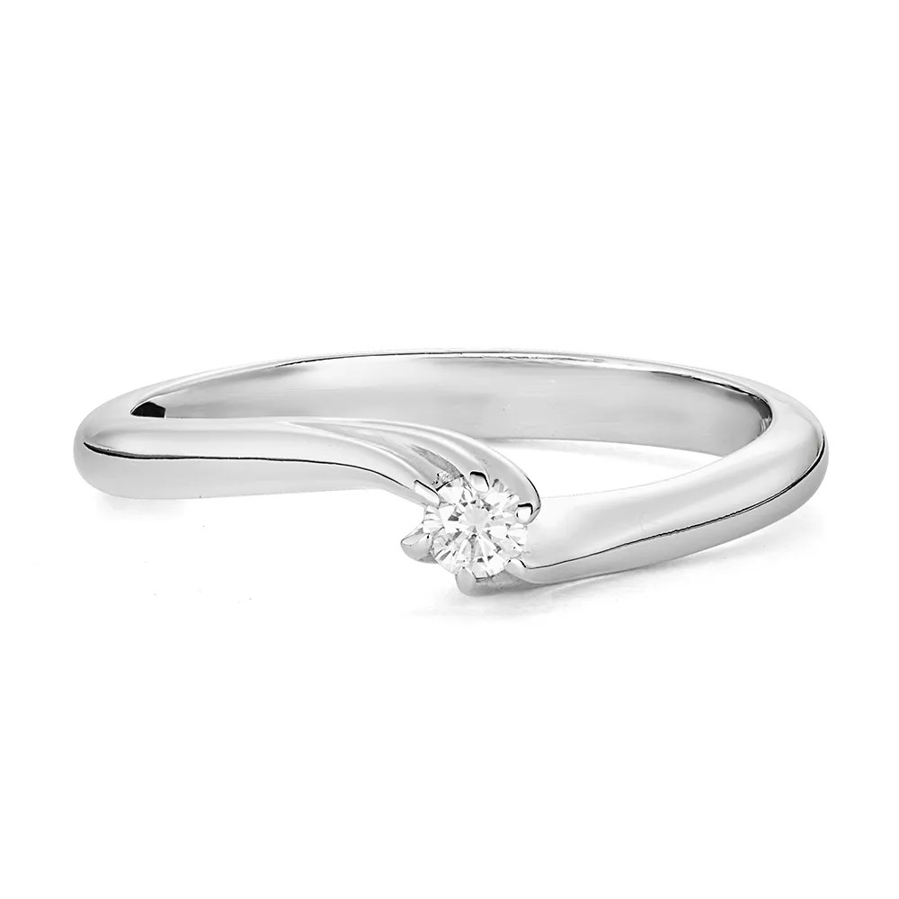 Sinico Valentine solitario oro bianco diamante 0,07ct