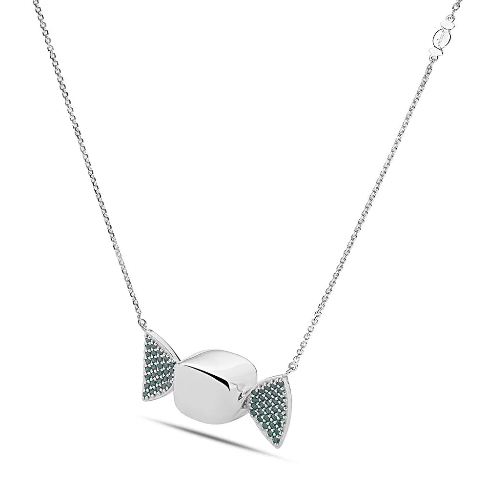 Sinico Chicca Sugar Easy Green collana argento 925 verde