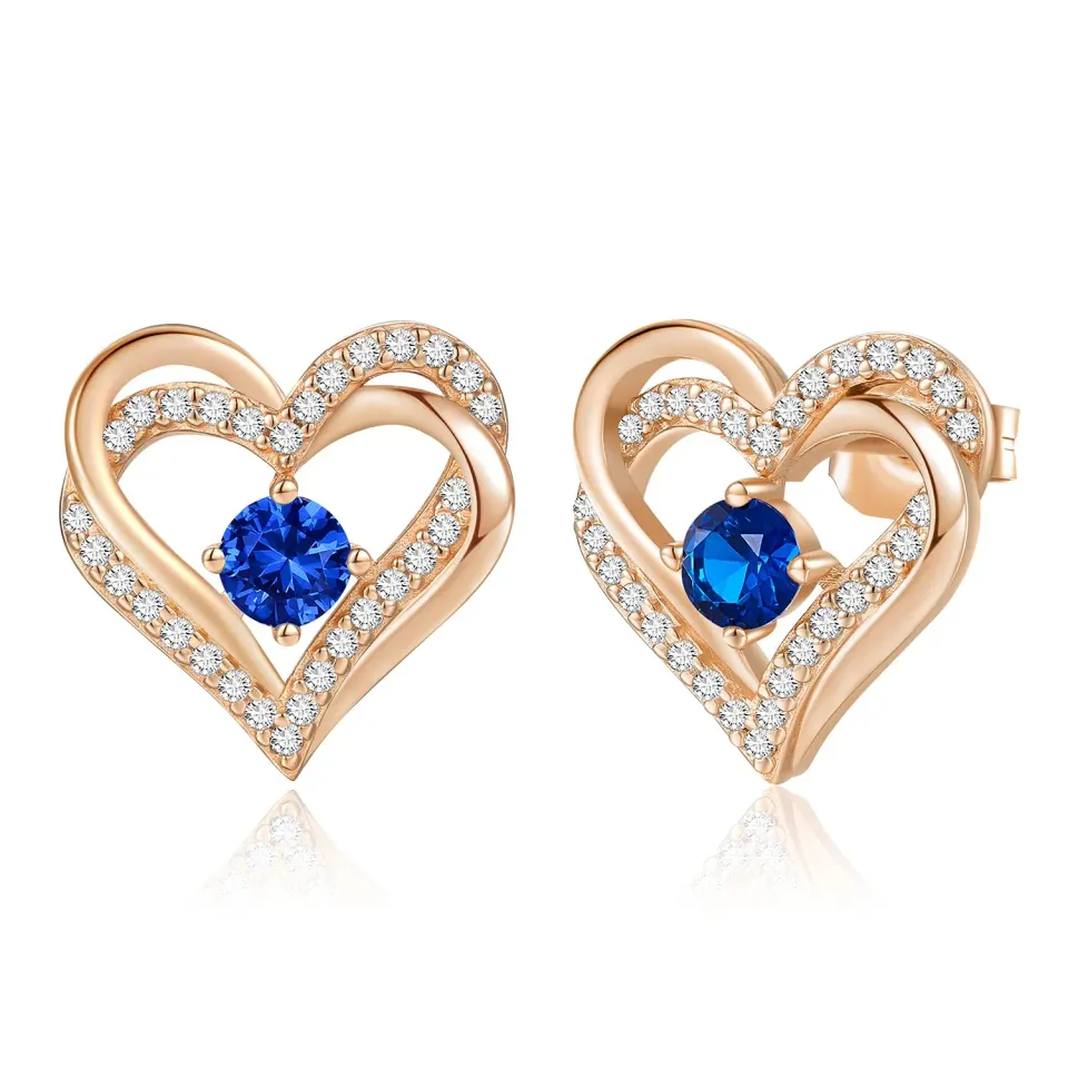 CDE Cuore orecchini argento 925 oro bianco