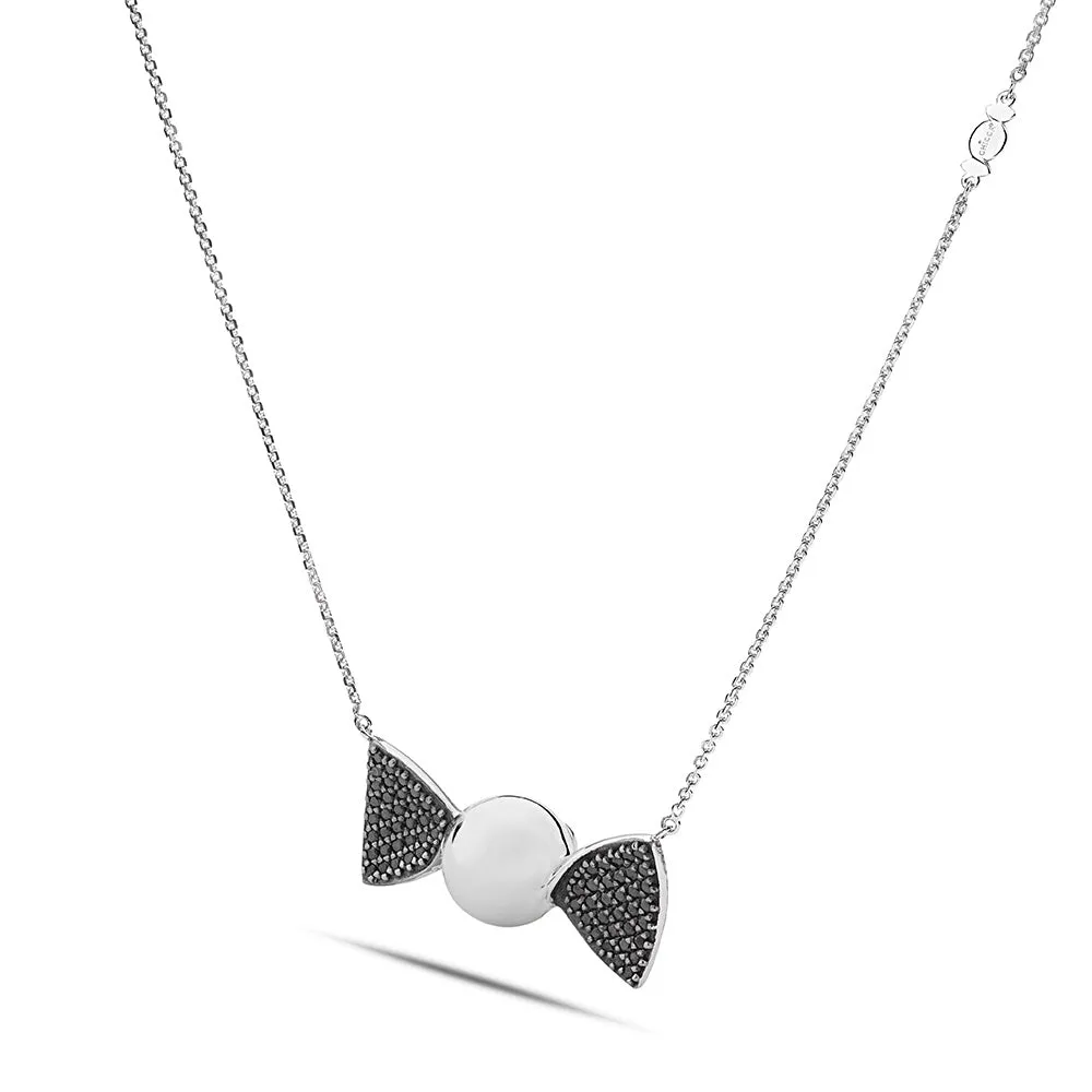 Sinico Chicca Cocoa Easy Black collana argento zirconia neri