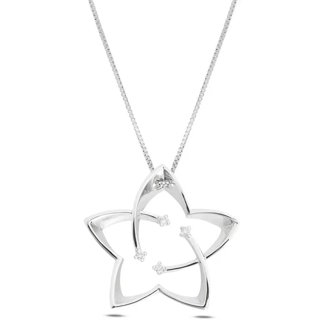 Sinico Cosmo Stella collana oro bianco diamanti 42 cm
