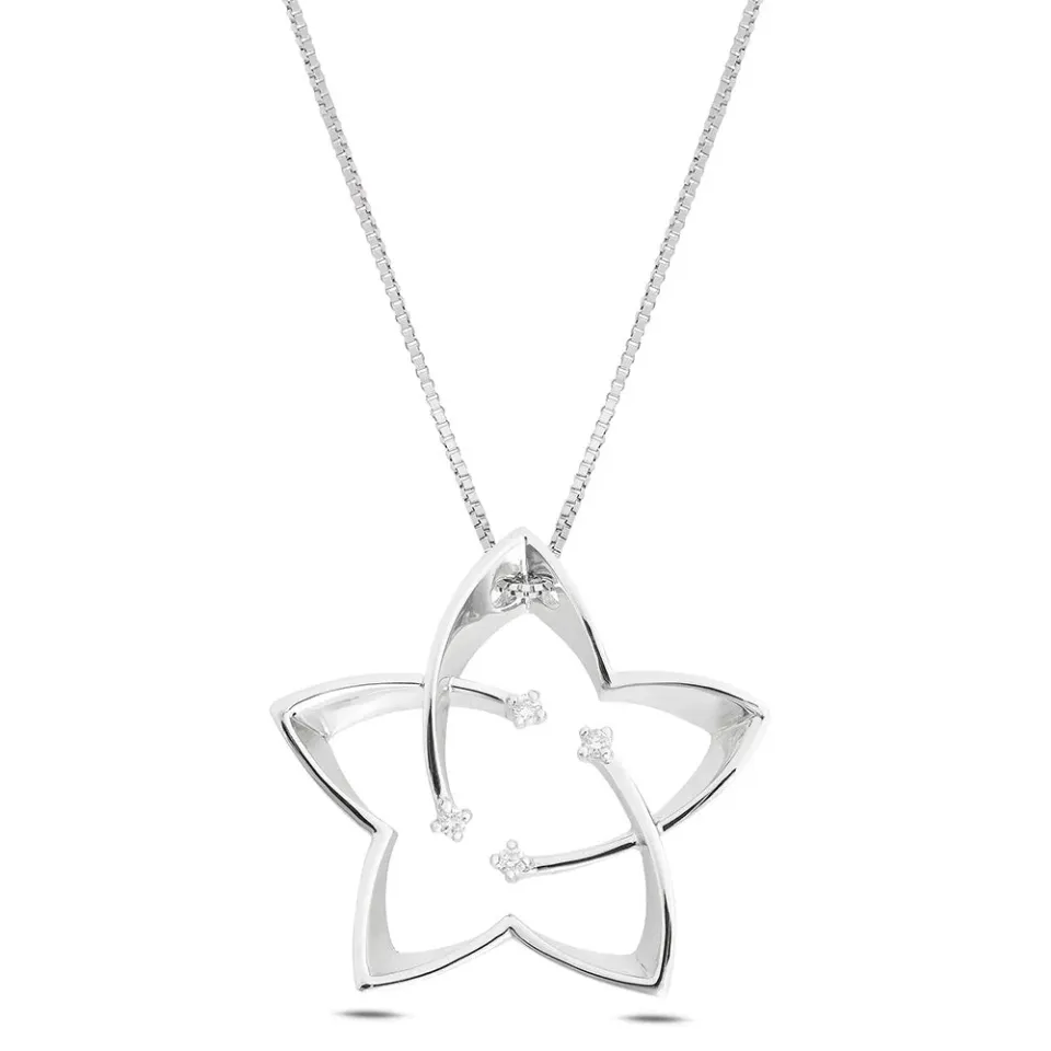 Sinico Cosmo Stella collana oro bianco diamanti 42 cm