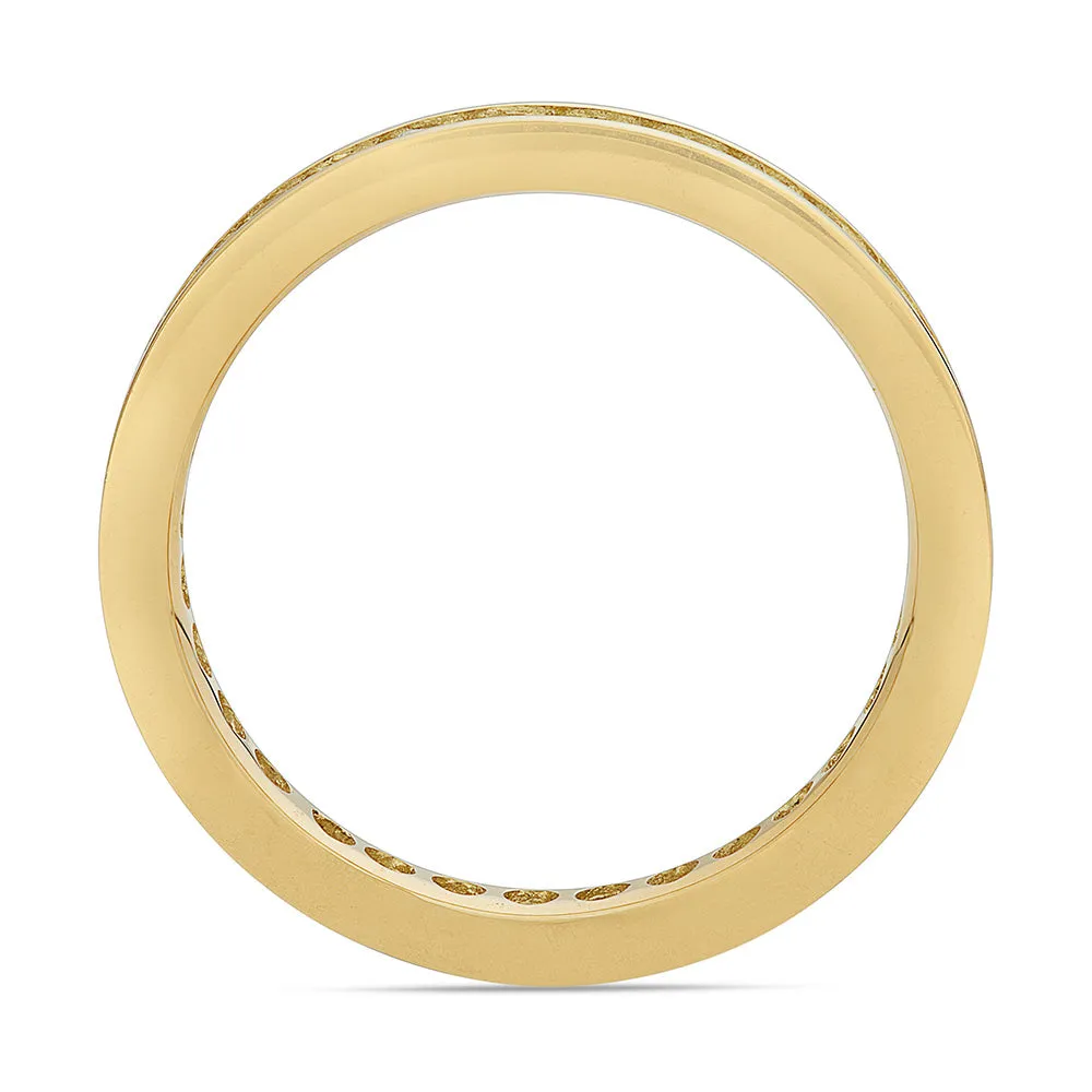 Sinico Eternity Binario anello oro giallo zirconi bianchi