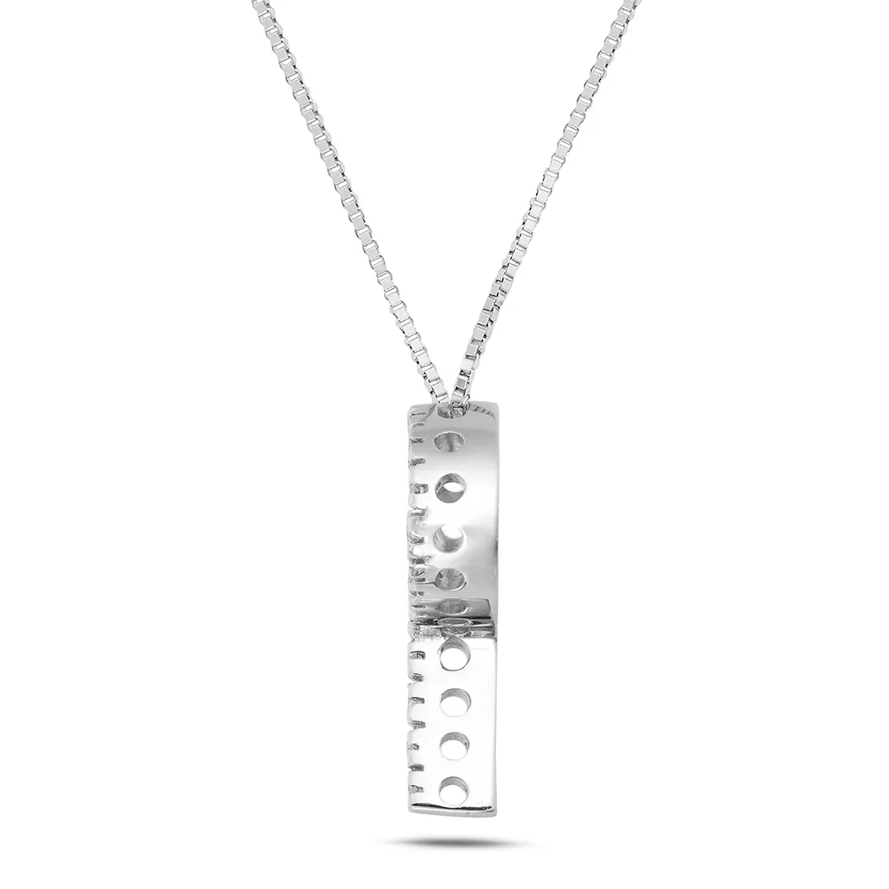 Sinico Letters collana lettera P diamanti oro bianco 42cm