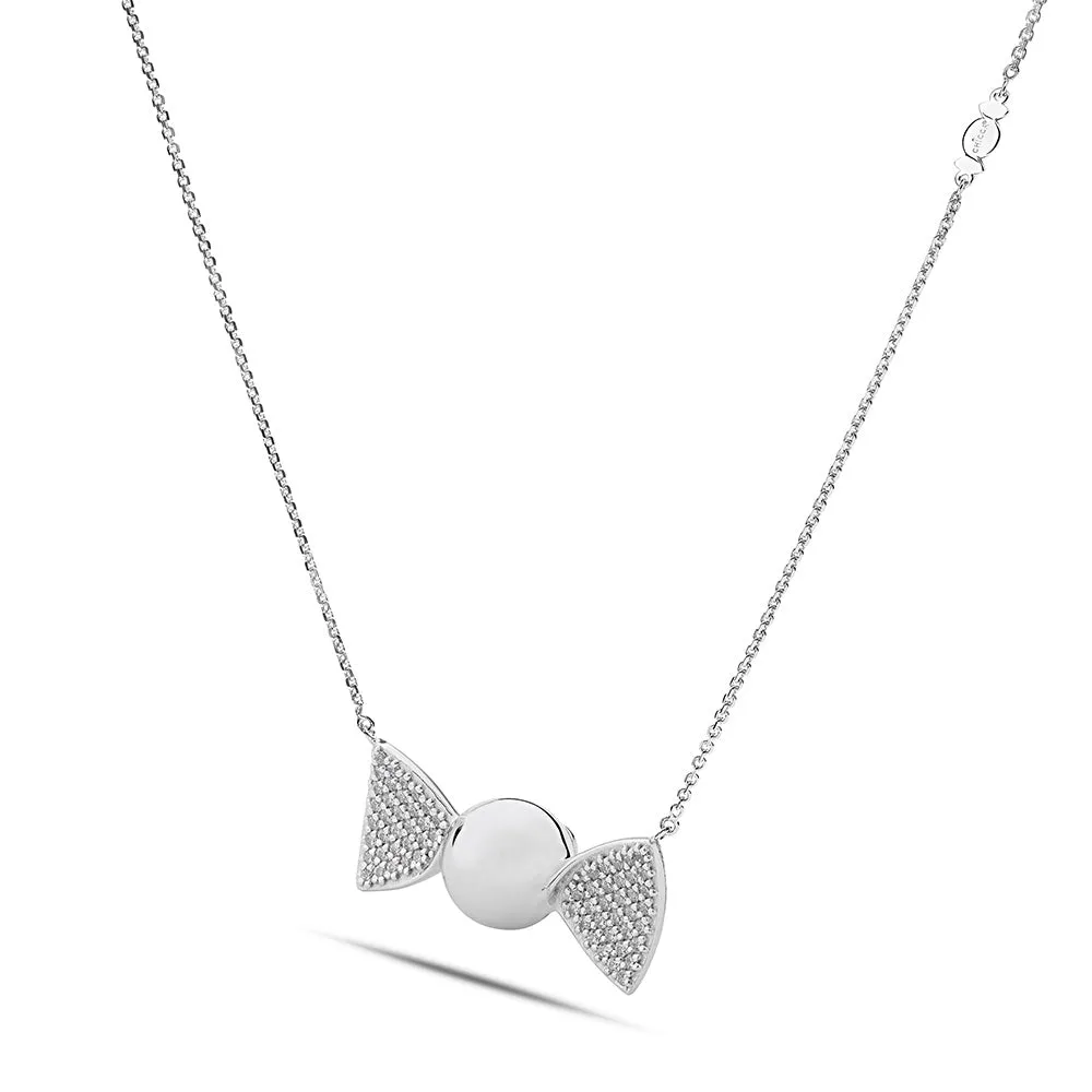 Sinico Chicca Cocoa Easy collana argento zirconia bianche