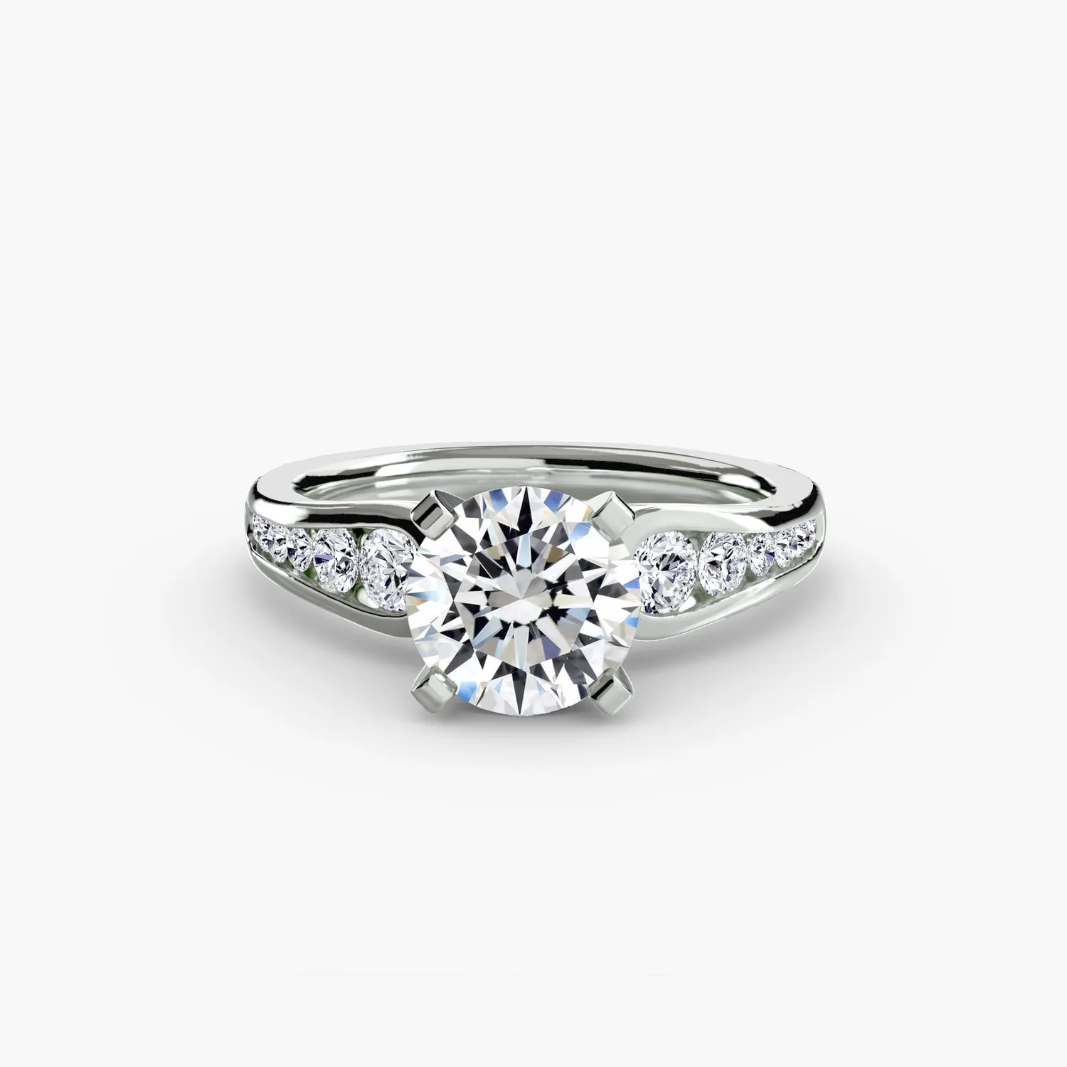 Sinico Solitaire Pavé 2 anello oro giallo 18kt tondo