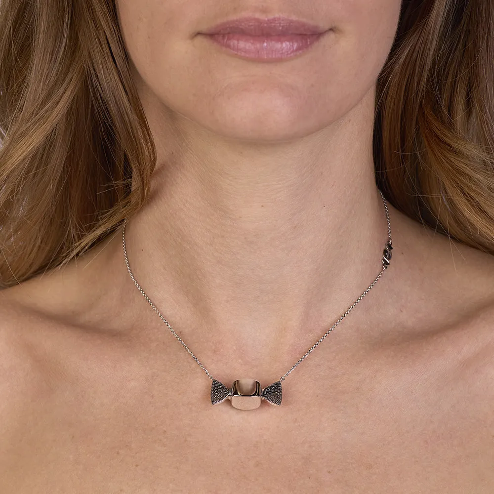 Sinico Chicca Sugar Easy Black collana argento zirconia neri