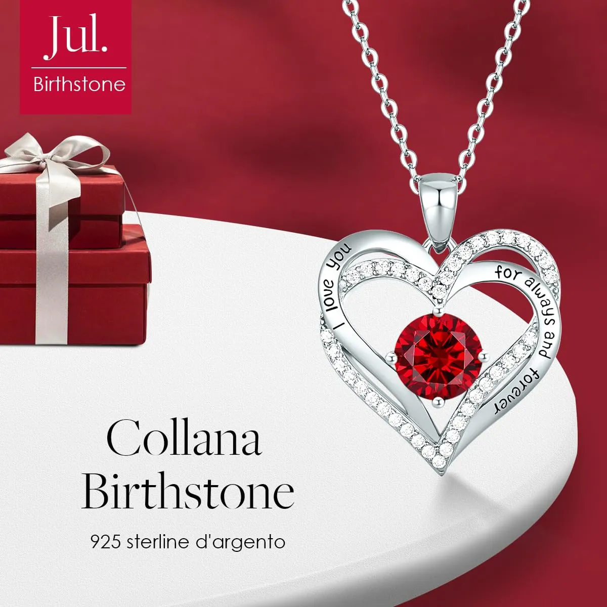 CDE Cuore collana cuore argento 925 da donna