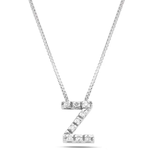 Sinico Letters Lettera Piccola Z Collana oro bianco 42 cm
