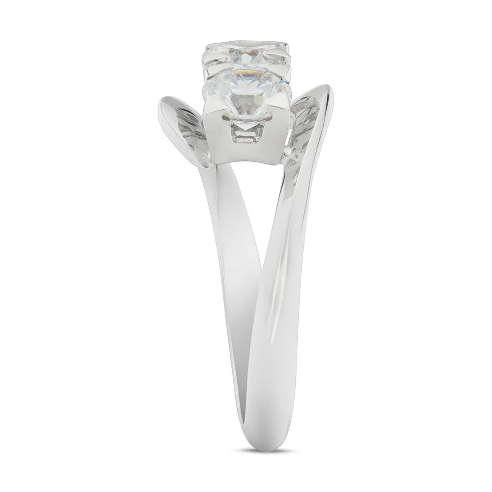 Sinico Trilogy anello oro bianco specchio bianchi