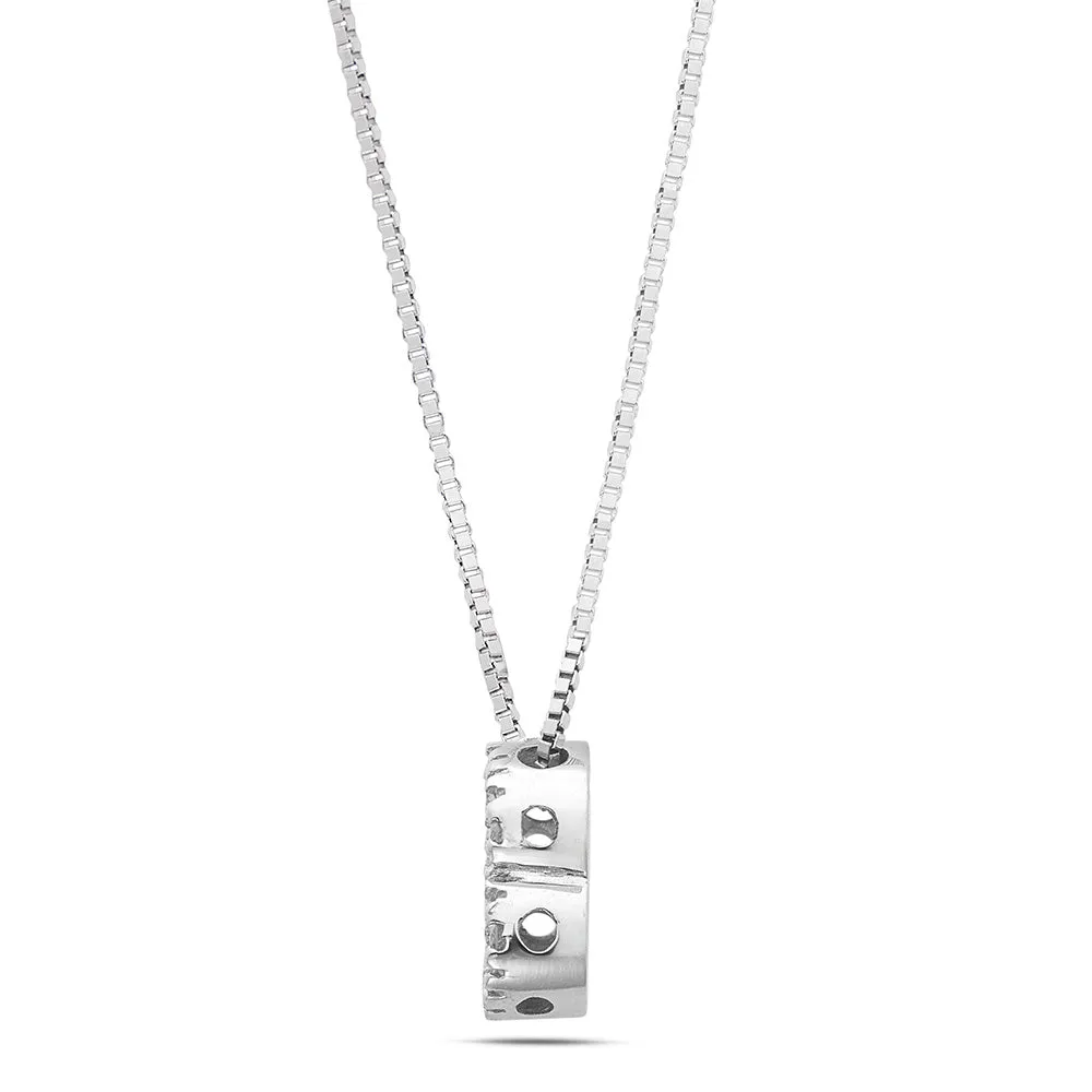 Sinico Letters lettera B piccola collana oro 42 cm diamanti