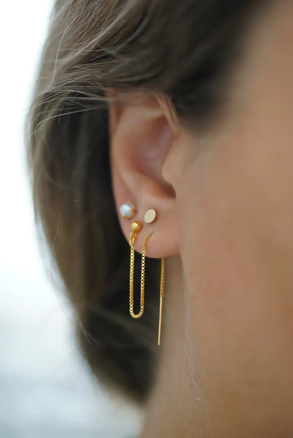 WordsByHeartCo Dreamweaver 2-in-1 orecchini threader gold filled