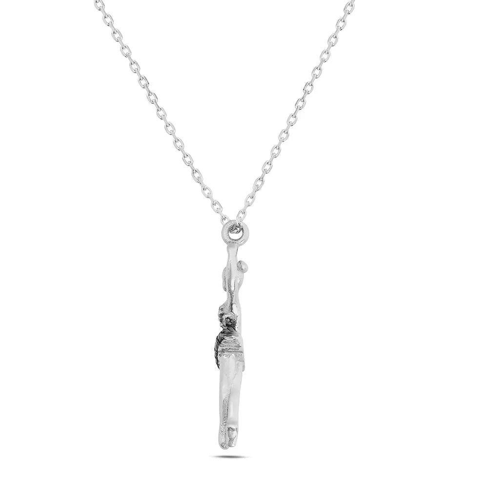 Sinico Dance ballerina piccola collana oro bianco zirconia