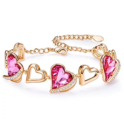 CDE Amore Cuore bracciale oro rosa cristalli