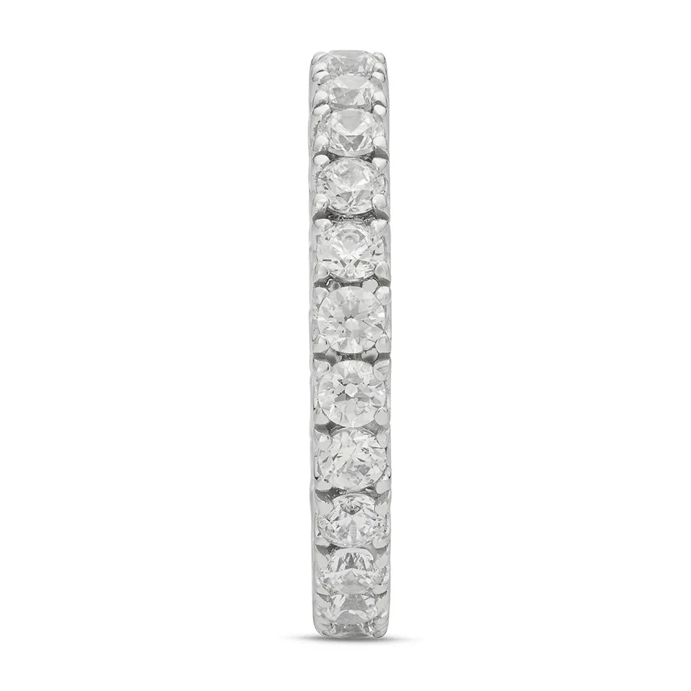 Sinico Eternity archetto anello oro bianco 18kt zirconia