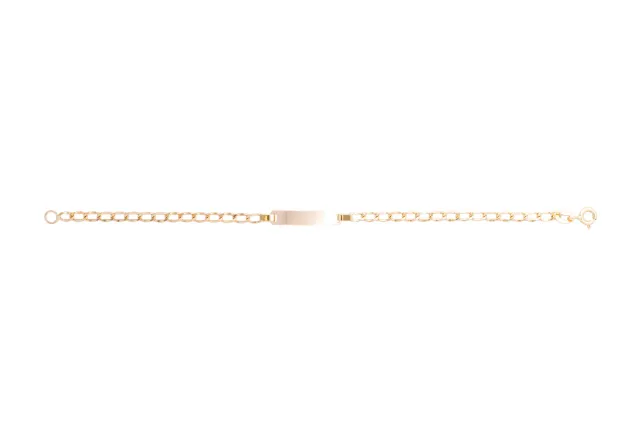 Oromax Targa Baby Forzatina bracciale oro 18kt 14,5 cm