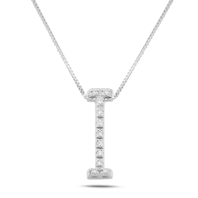 Sinico Letters I collana oro bianco 18 Kt diamanti