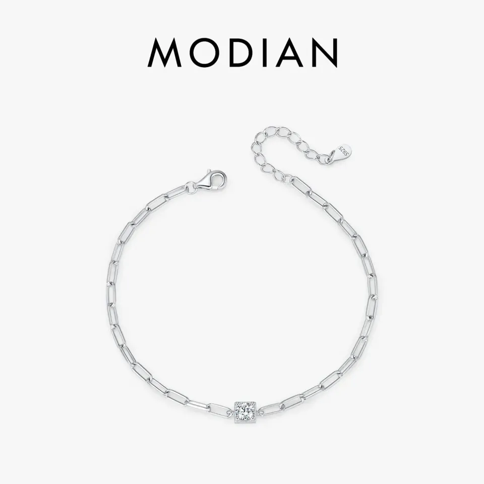 MODIAN Moissanite Luxury Chain bracciale argento 925 0,30 ct