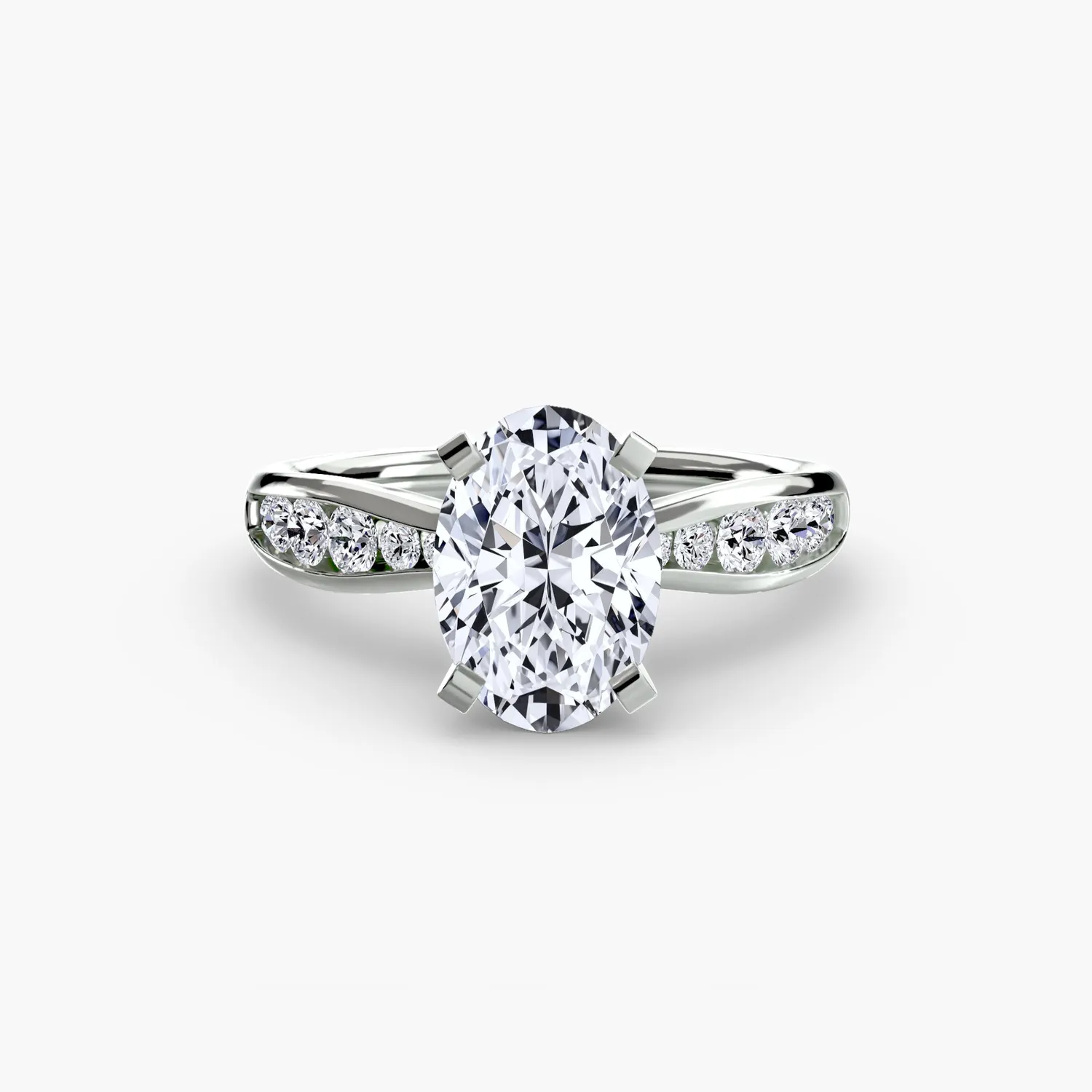 Sinico Solitari Pavé 3 anello oro pavé diamanti taglio tondo