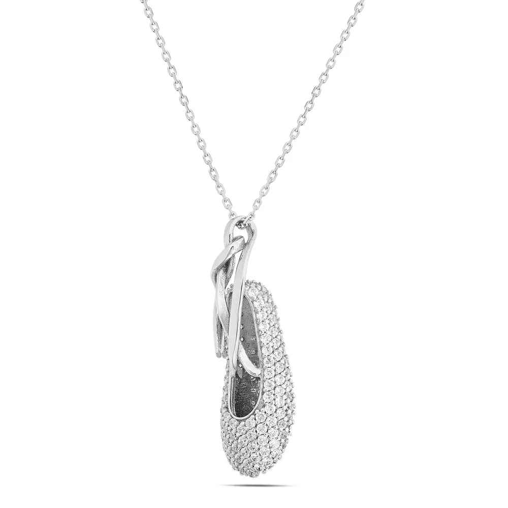 Sinico Dance collana scarpetta oro bianco 40 cm