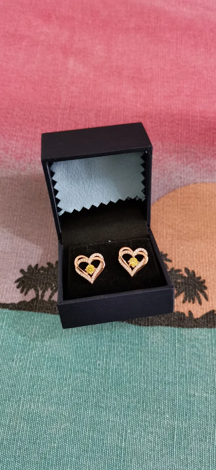 CDE Cuore orecchini donna argento 925 placcato oro