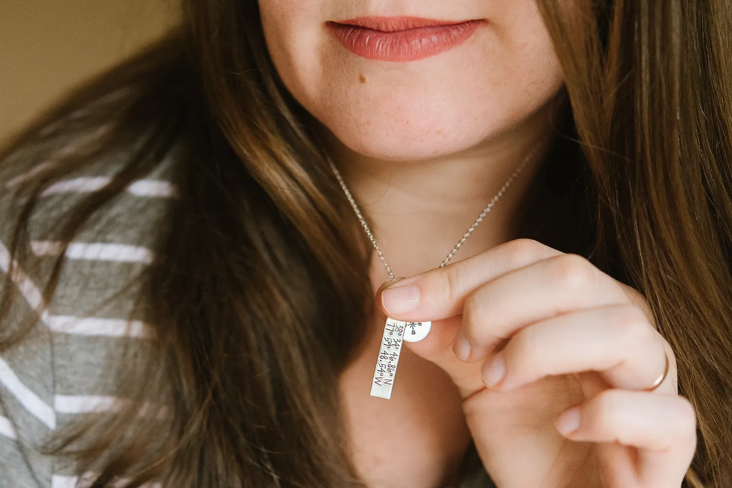 WordsByHeartCo She Believed collana runner argento incisa