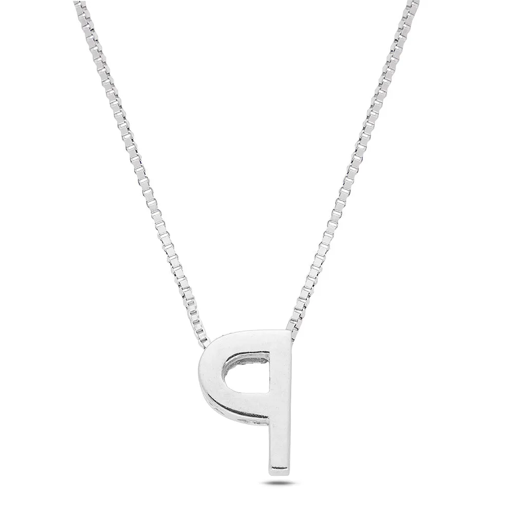 SINICO Letters P collana oro bianco 18Kt diamanti 42cm