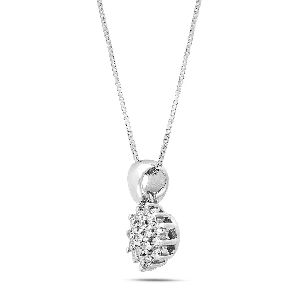 SINICO Flowers Classic collana fiore oro bianco diamanti