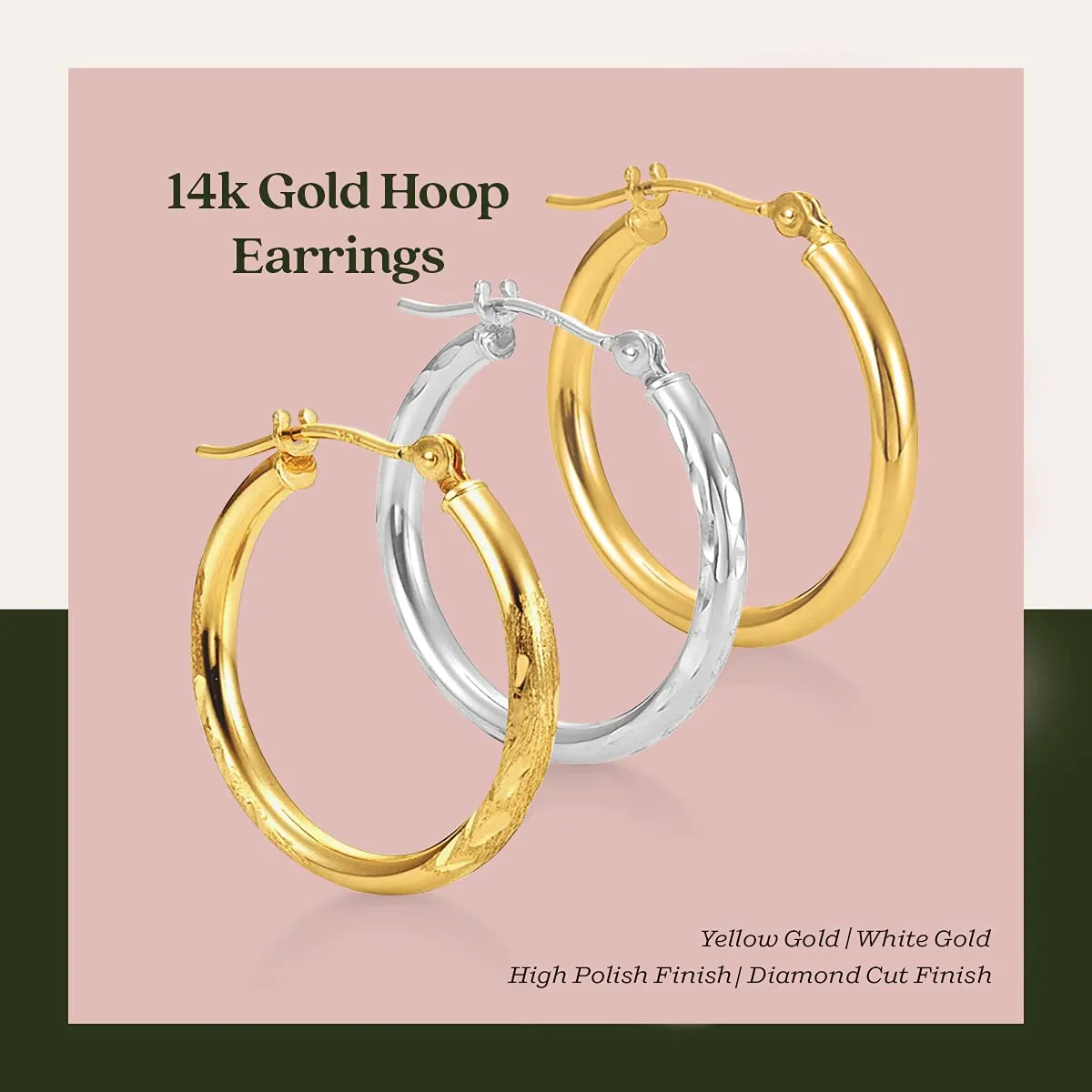 KEZEF Cerchio orecchini oro 14K tubo 2 mm satinati