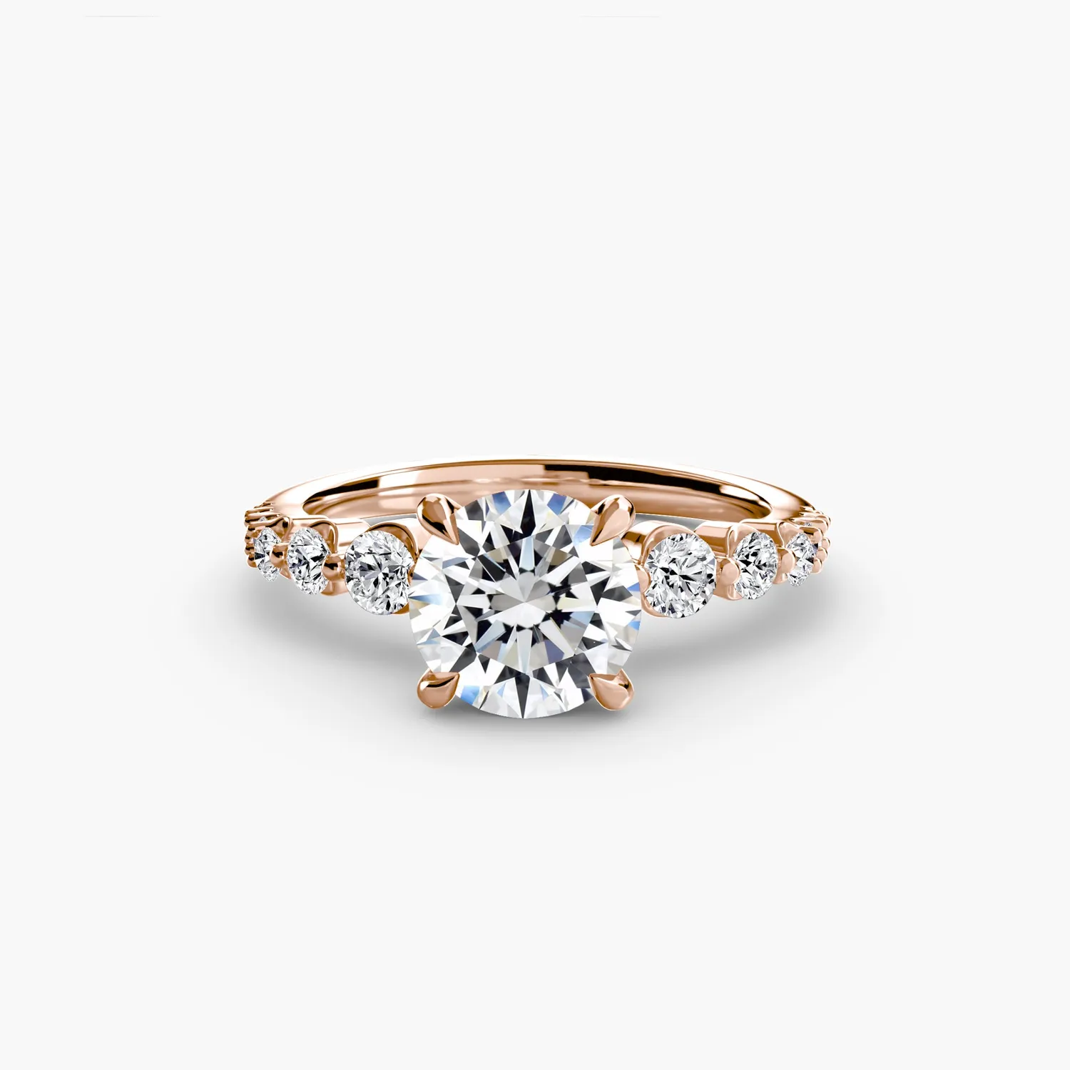 Sinico Cascade anello solitario oro bianco 14Kt diamanti